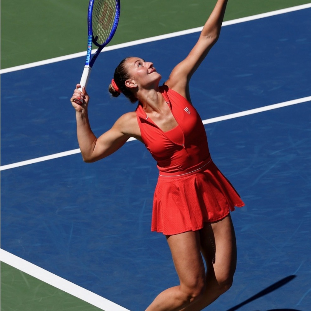 Wilson Winning 1/4 Zip Tennis Dress- US OPEN Exclusive Color- SMALL